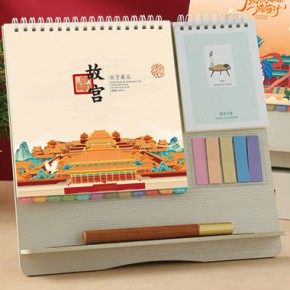 故宫-大号木架彩签台历